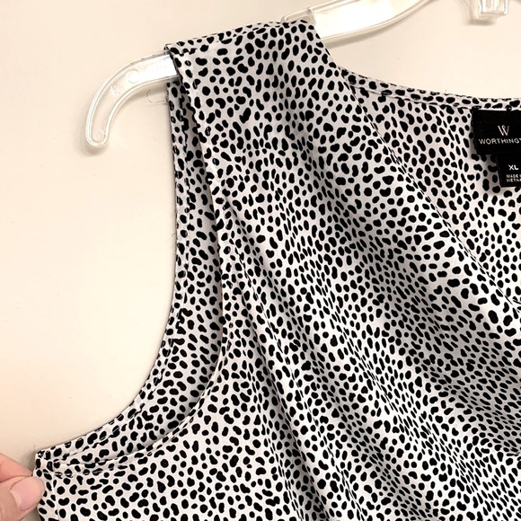 Worthington Sleeveless Blouse 🖤 Black and White - Picture 4 of 12